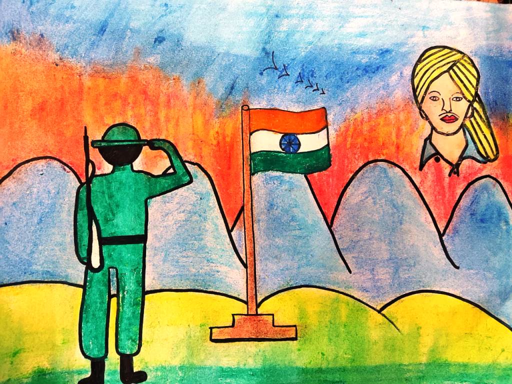indian army drawing independence day competition - YouTube